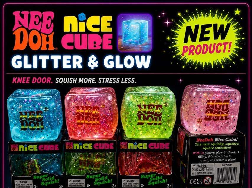 Needoh Glitter & Glow Nice Cube