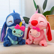 Stitch/Angel Sitting Plush Doll with Mini Doll (M)