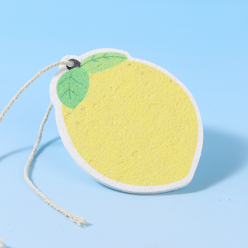 Wood Pulp Cotton Dishwashing Sponge (Lemon)
