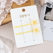 Emoji Star Hairpins 2PCS (Yellow)