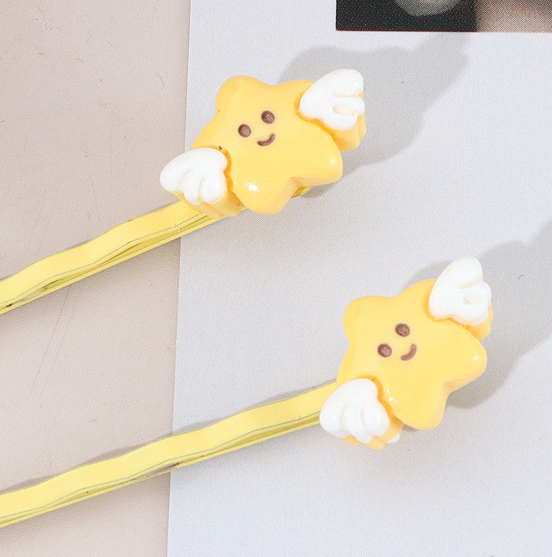 Emoji Star Hairpins 2PCS (Yellow)
