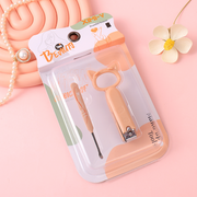 Pink series nail clippers ear digging care combination