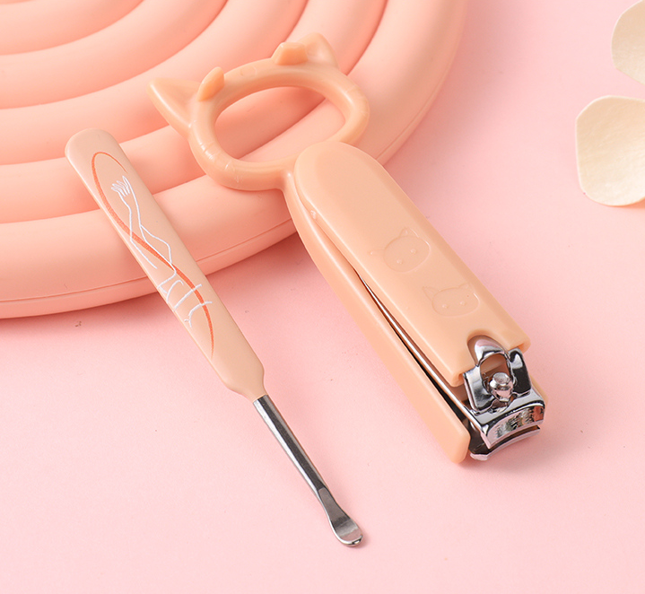 Pink series nail clippers ear digging care combination