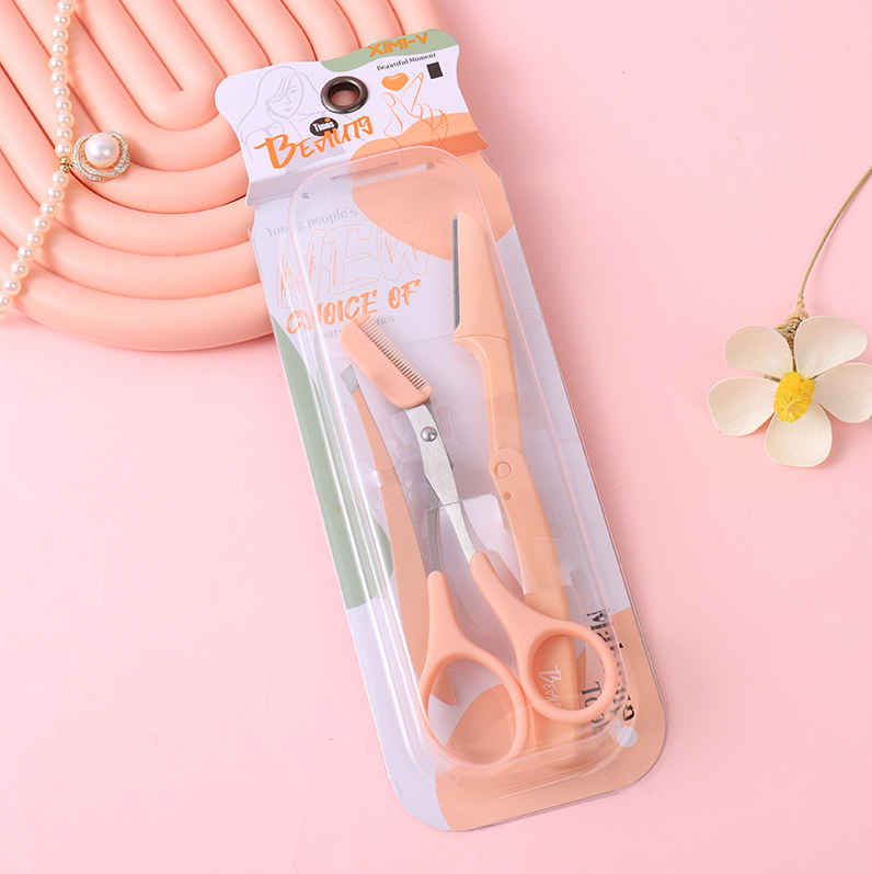 Pink series with comb eyebrow clipper eyebrow trimmer combin