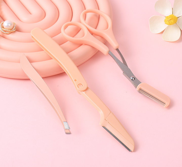 Pink series with comb eyebrow clipper eyebrow trimmer combin