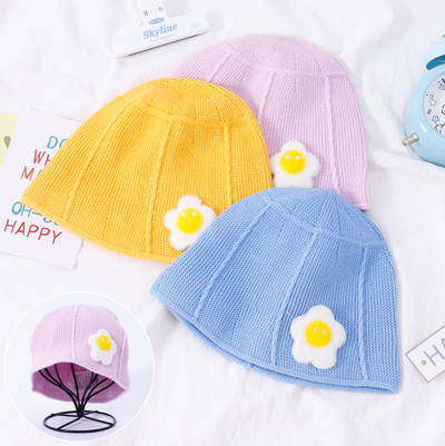 Knit hat for kids with small egg yolk (Mixed colors)