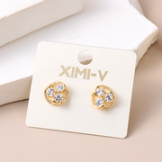 Exquisite Elegant Gold-Plated Stud Earrings