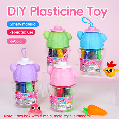 6-color Model Cactus Bucket Plasticine Set (Mixed colors)