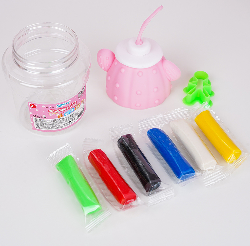 6-color Model Cactus Bucket Plasticine Set (Mixed colors)