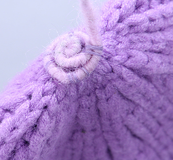 Children's knitted Hat with Small flower (Mixed colors)