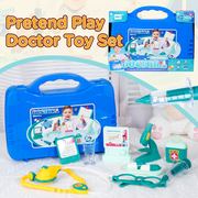Pretend Play Doctor Toy Set with Carrying Case (Blue)