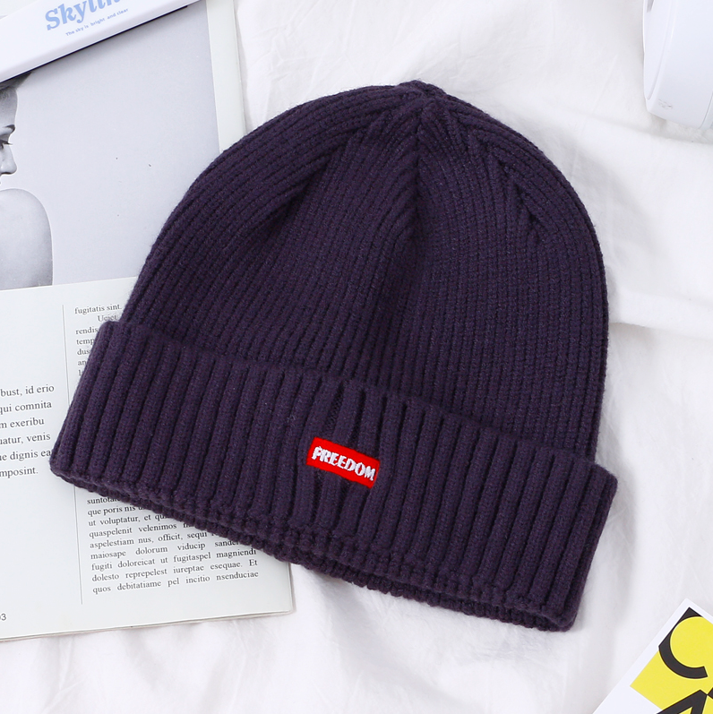 Adult knitted Hat with matching letters (Mixed colors)