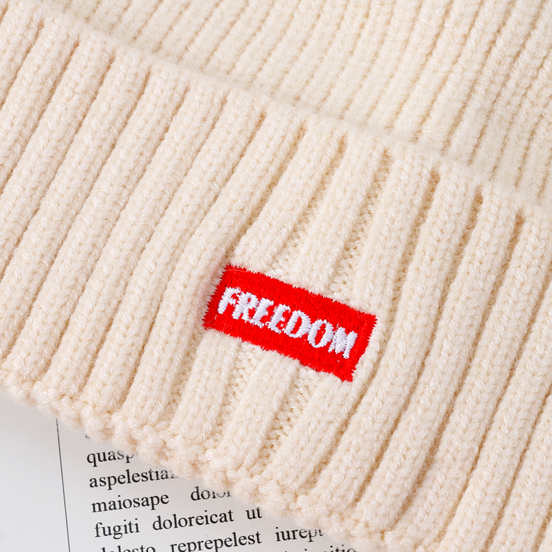 Adult knitted Hat with matching letters (Mixed colors)