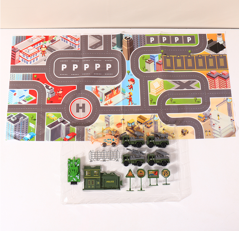 Pull Back Military Truck Toys Set (Green)