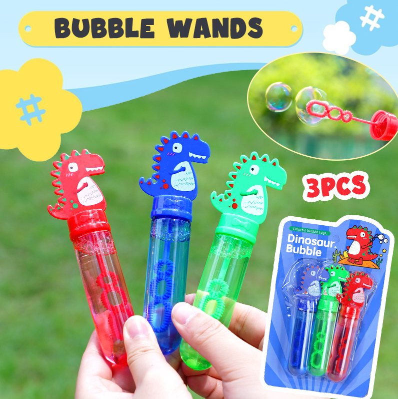 35ml 3 small dinosaur bubble wand (mixed color)