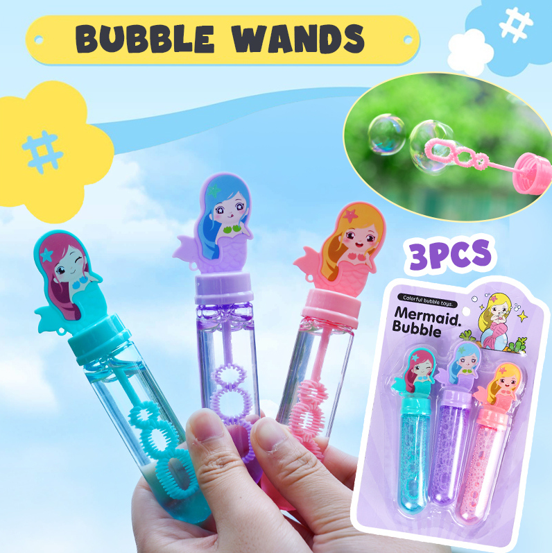 35ml 3 small Mermaid Bubble Wand (mixed color)