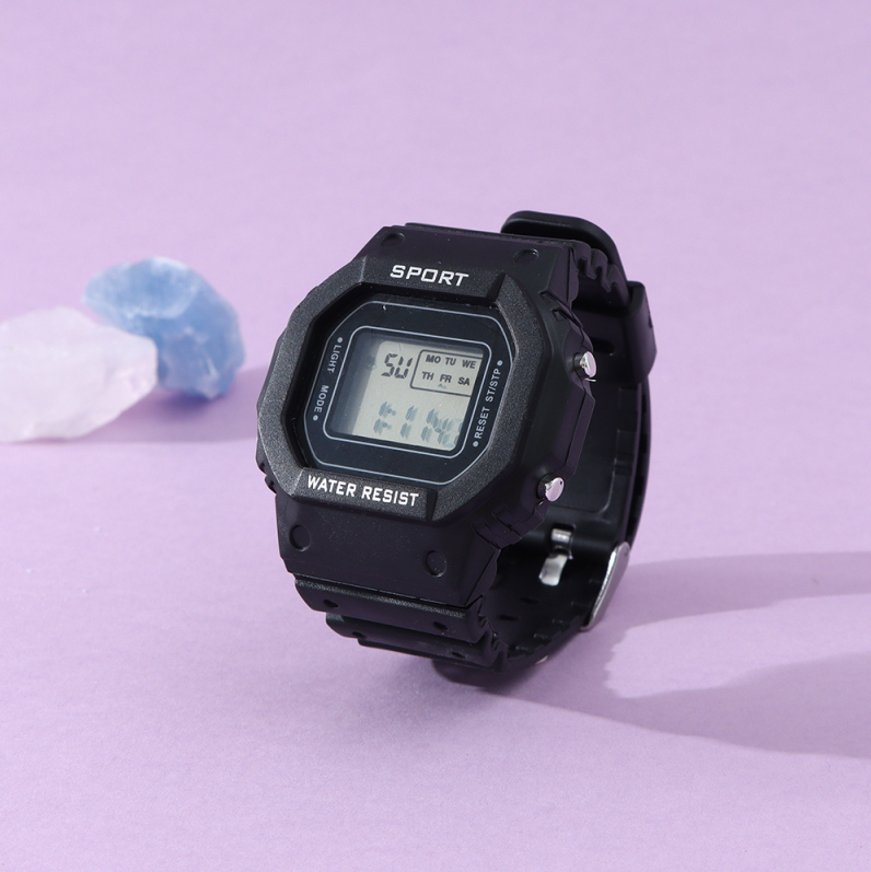 Casual Simple Sport Watch (Black)