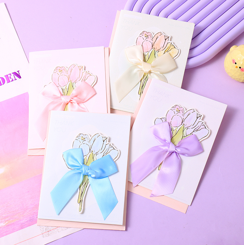 Bowknot Flower Pop Up Greeting Card