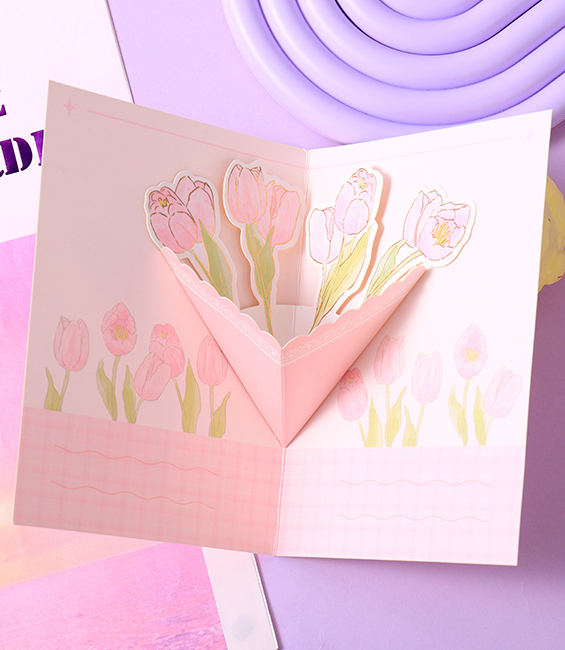 Bowknot Flower Pop Up Greeting Card
