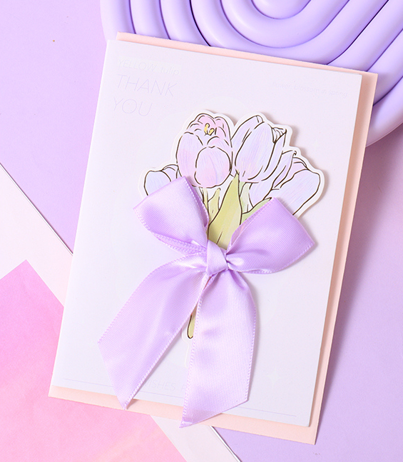Bowknot Flower Pop Up Greeting Card