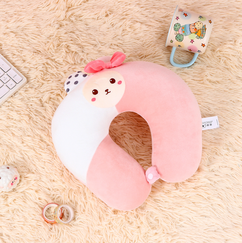 Goodnight Bunny PP Cotton U-shaped Pillow (pink)