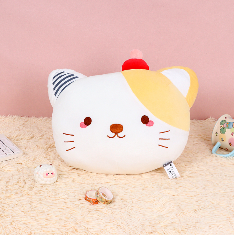 Goodnight Baby Cat Throw Pillow (white)