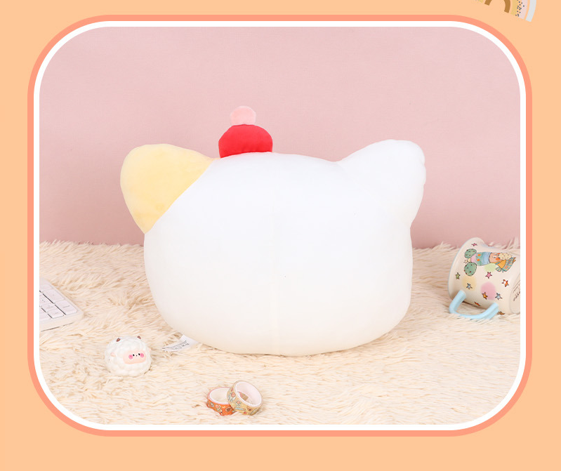 Goodnight Baby Cat Throw Pillow (white)