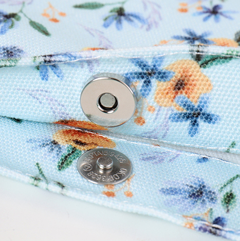 Canvas bag full of fresh flowers