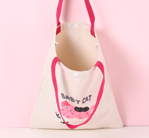 Leisurely Cat Canvas Bag (Mixed colors)