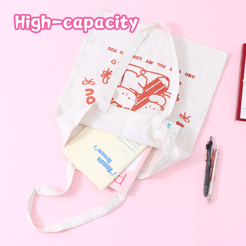 Pencil cat canvas bag