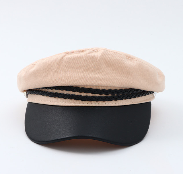 Retro Preppy Style Sailor Hat (Beige)