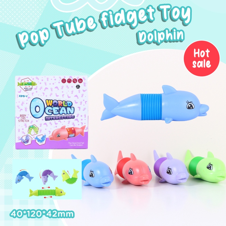 Pop Tube Fidget Toy - Dolphin
