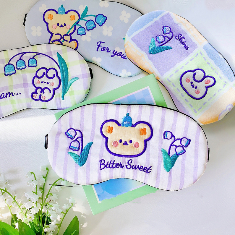 Lily of the Valley Series Ice Pack Eye Mask (Mixed color)