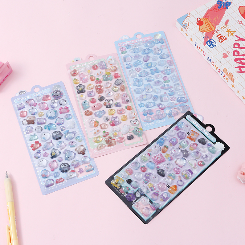 SL-BBW3D Relief Fun Stickers 1-4