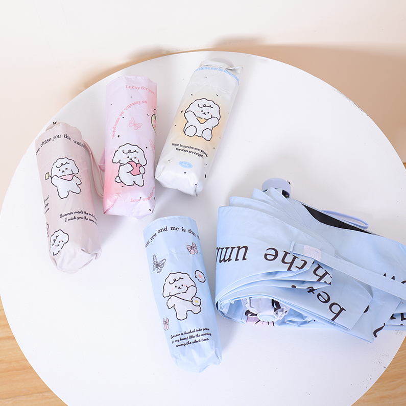 puppy cute cartoon sunshade on sunny days