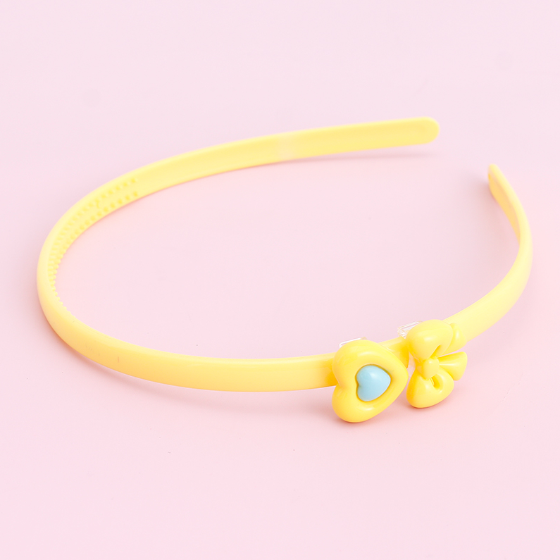 Double head colorful love bow tie headband