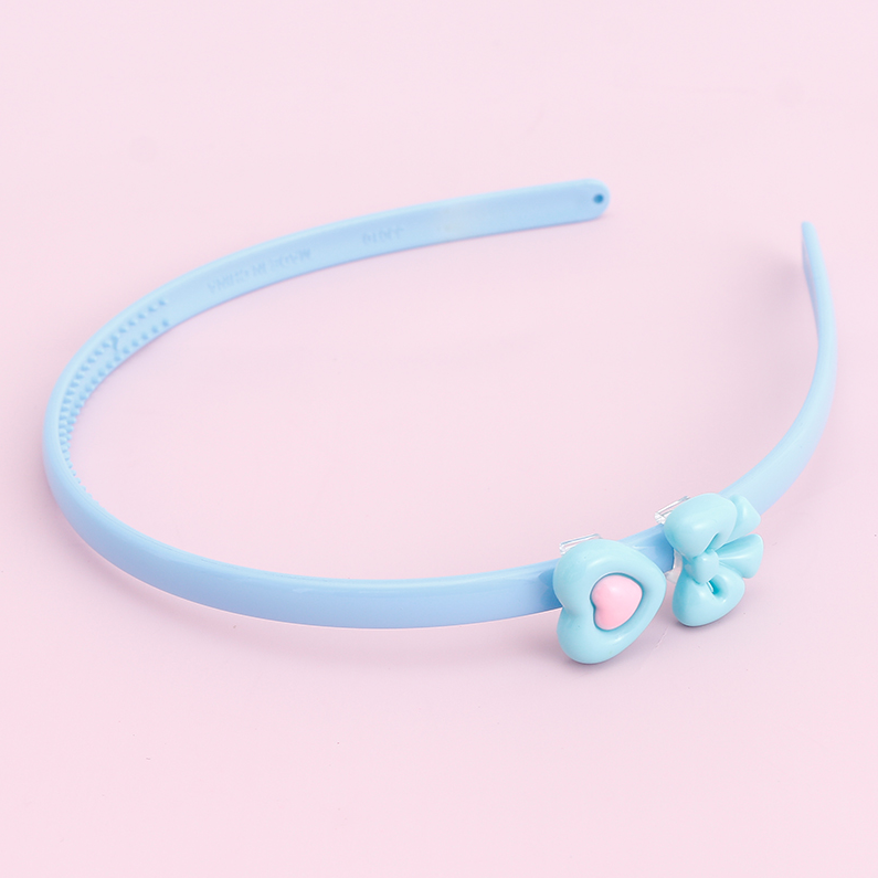 Double head colorful love bow tie headband