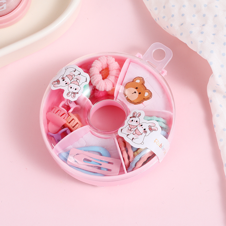 Doughnut band hairpin ring set
