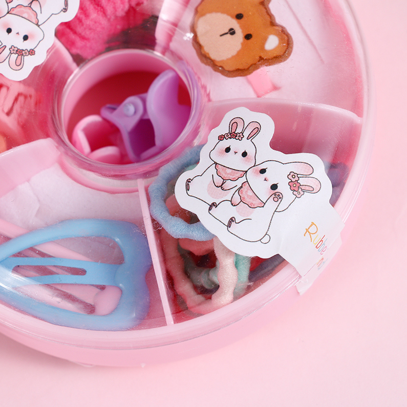 Doughnut band hairpin ring set