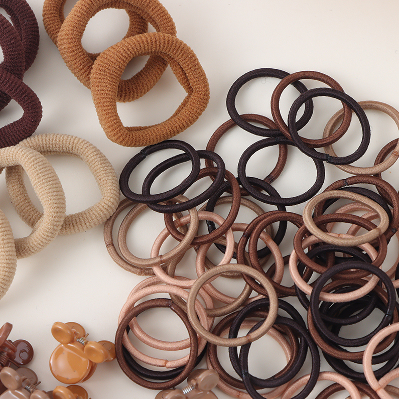 Coffee color leather band claw combination