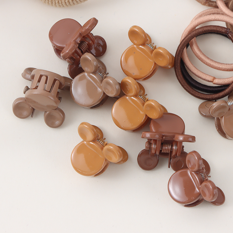 Coffee color leather band claw combination