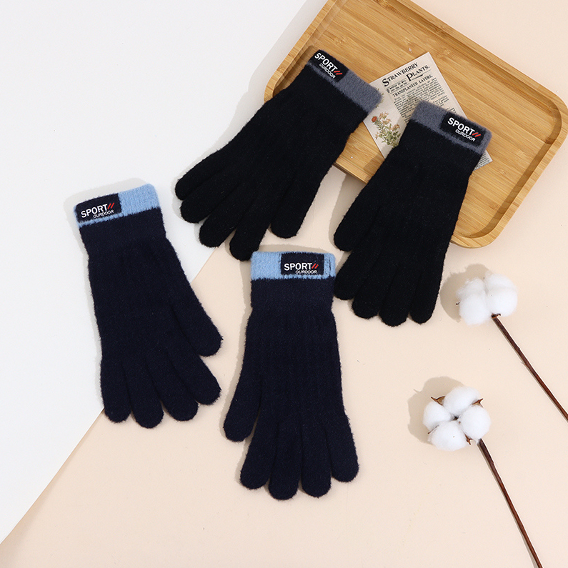 Sports letter five-finger gloves for men
