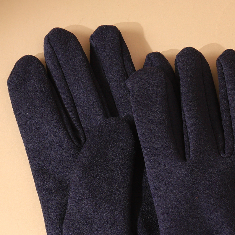 Suede wool integrated English standard men's five-finger glo