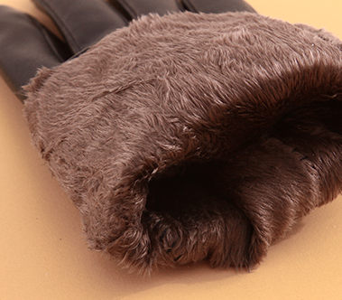 Simple PU Leather Gloves for Ladies(Black)