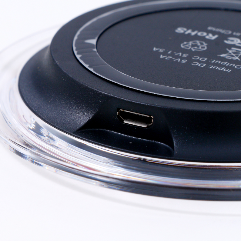 Wireless Charger-Q6 (5V 1A)(Black with Red Rim)