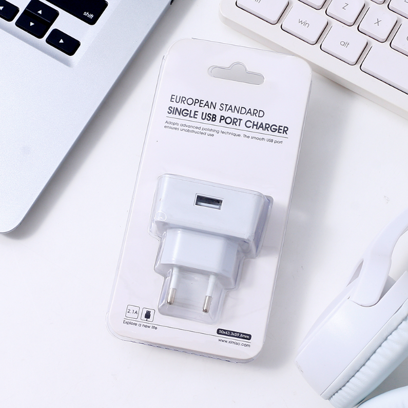 Single USB Port Charger (White)(European Standard)