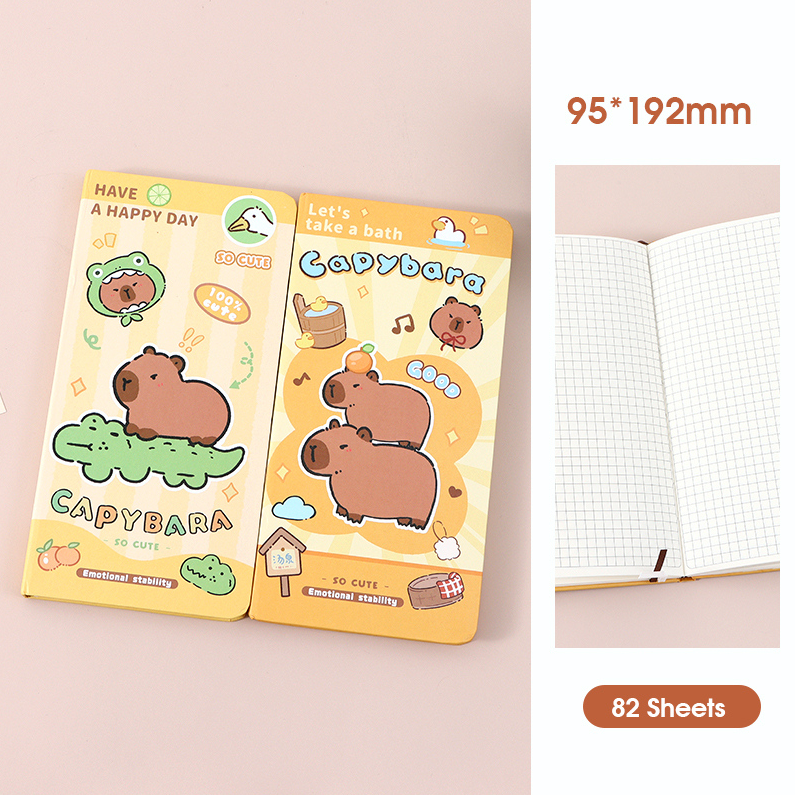 Cute Capybara Series Loose-Leaf Notebook - 82 Sheets