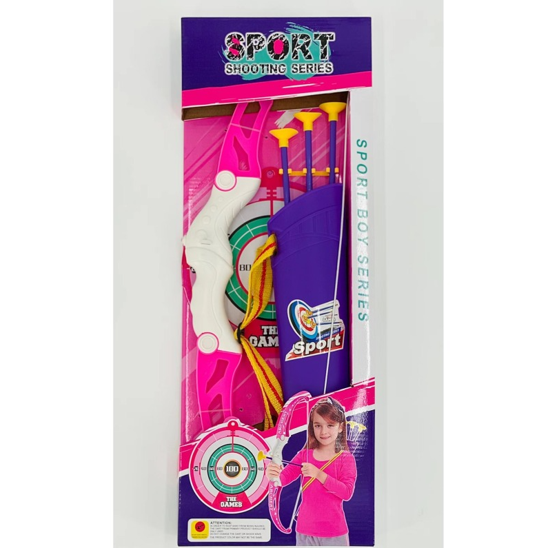 Pink Archery Set with Quiver for Children