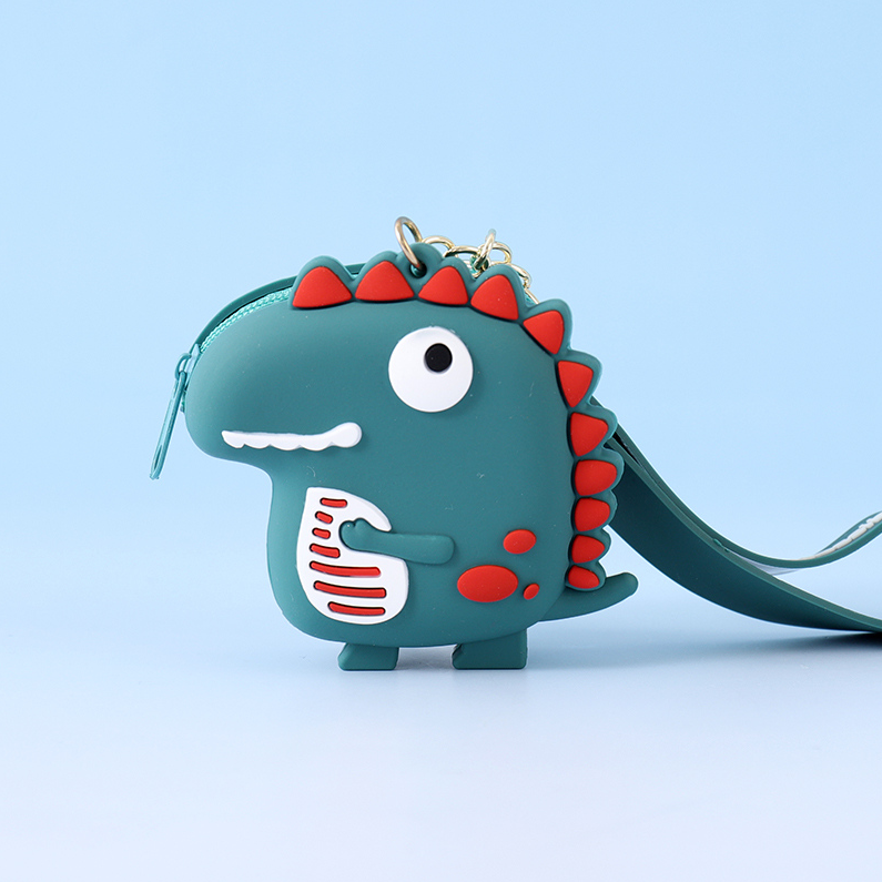 Big Eyes Dinosaur Silicone Earphones Case (Green)