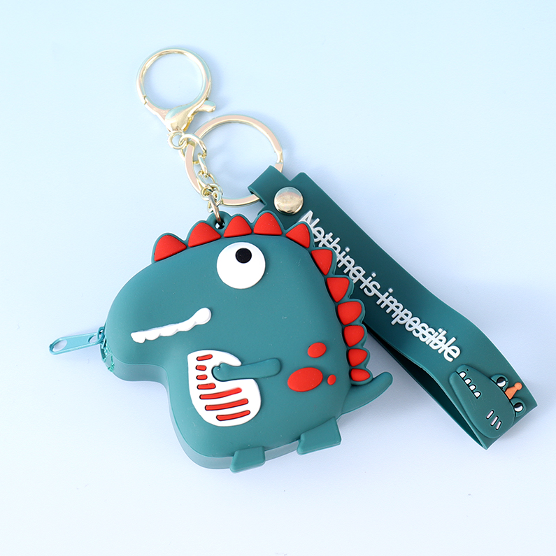 Big Eyes Dinosaur Silicone Earphones Case (Green)